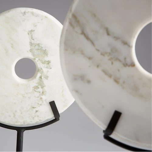 Cyan Design 02309 White Disk On Stand 17 X 11 inch Sculpture, Large - Picture 3 of 4