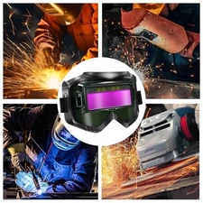 Welding Goggles Men Wrap-Around Protective Lens Auto Darkening Eyewear