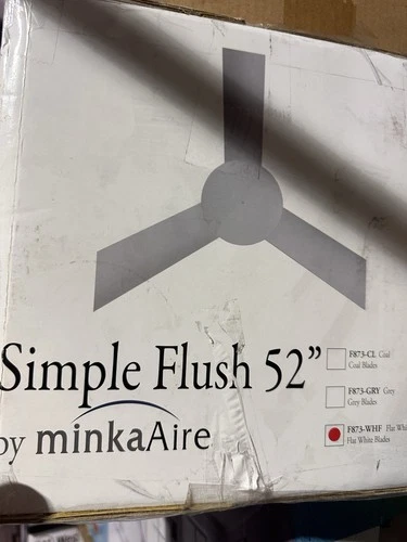 Minka Aire Simple Flush Hugger 52" Flat White Indoor/ Outdoor Ceiling Fan - Picture 2 of 3