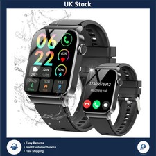 Bluetooth Calling Smart Watch with Heart Rate Monitor & Sleep Tracker - Black