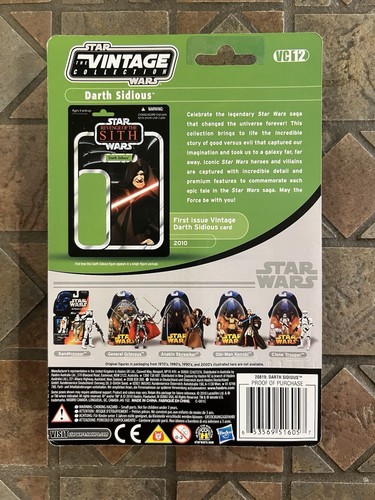 Star Wars Vintage Collezione DARTH SIDIOUS Figura VC12 La Vendetta dei Sith Foil - Foto 2 di 2