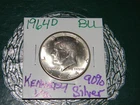 1964-D Kennedy Half Dollar (from Gov't set) - Gem BU -- 90% Silver