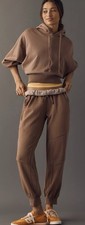 Daily Practice By Anthropologie Plie Jogger  Hoodie Brown Sz M READ 208 0774