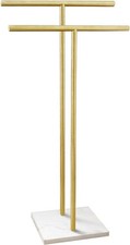 40 Inch Standing Towel Rack for Bathroom Floor Double-T Shape Bath Sheet Holder