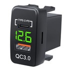 New ListingType C+Pd Dual Usb Car Charger Socket Power Adapter Led Voltmeter For Toyota j