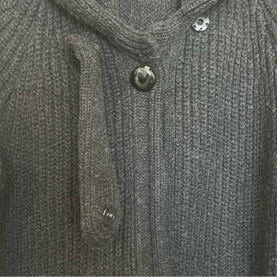 Suéter Cárdigan Gris Robert Rodriguez Talla M Grueso Gran Tamaño Cabincore Con Capucha Foto 4 de 4