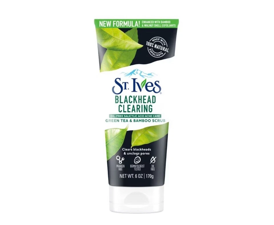 St. Ives Blackhead Clearing Green Tea & Bamboo Scrub 170g - Image 2 of 3
