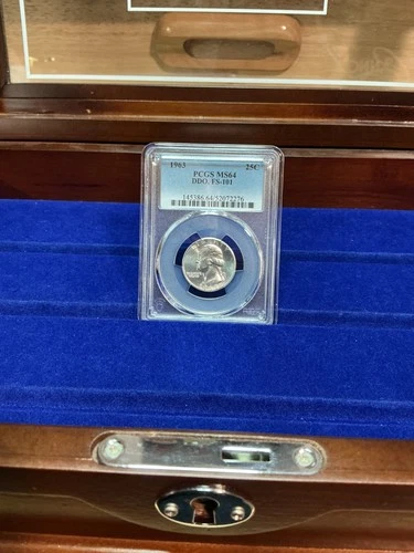 1963  Washington Quarter Doubled Die Obverse FS-101 MS64 PCGS **Free Ship**