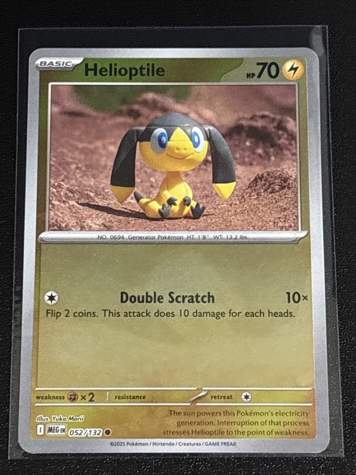 Pokémon TCG Mega Evolution Helioptile Reverse Holofoil 052/132 NM
