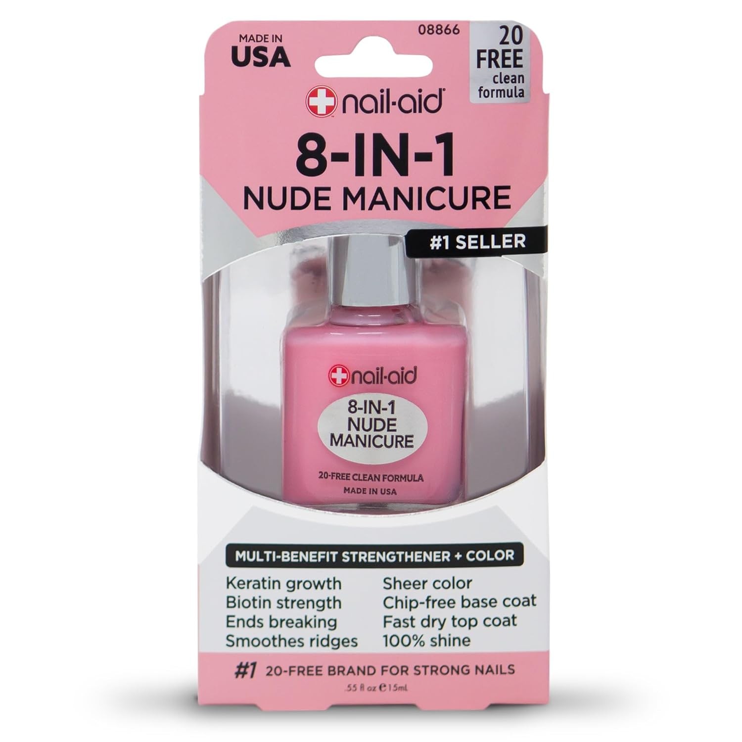 NAIL-AID 8-in-1 Nude Manicure, French Sheer, 0.55 Fl Oz (Pack of 1) 