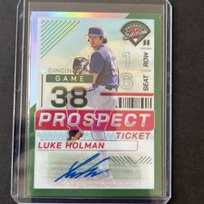 2024 Panini Prospect Edition Luke Holman Green Holo PRIZM Reds #30