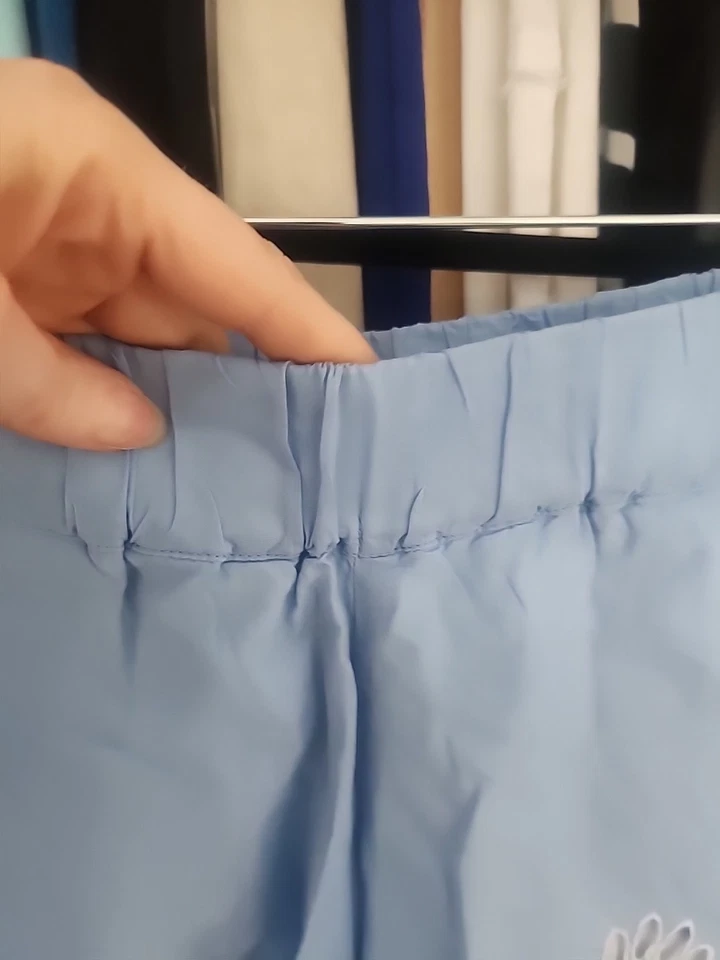 MUD PIE синий белый отверстия хлопок шорты карманы эластичный пояс повседневный пляж размер XS - Изображение 3 из 4