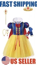 Snow White Dress Up Costume Set for Girls US Fast Shipping
