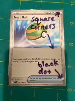 Nest Ball SVI Base set Square Cut Miscut Corners 181/198 Uncommon