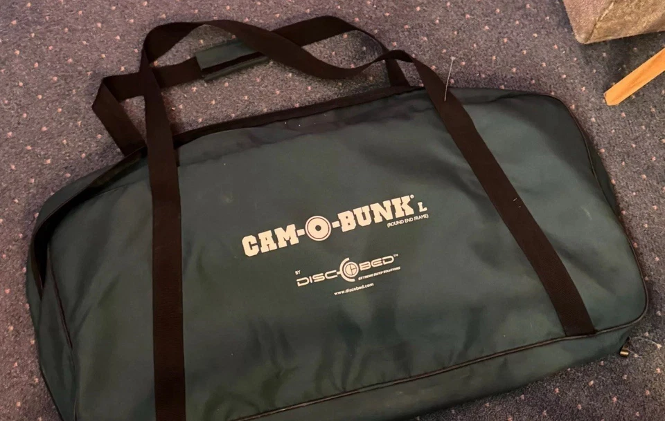 Disco-O-Cama Grande INDIVIDUAL Adulto Cama Cuna 1 Persona Camping Cama de Viaje Verde 79”x28” Foto 2 de 3