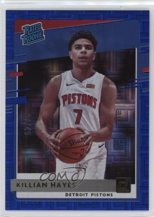 2020 Panini Donruss Rated Rookies Choice Blue 27/49 Killian Hayes #204 Rookie RC