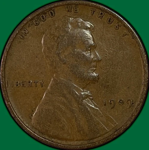 1909-VDB Lincoln Wheat Cent Very Fine VF Coin #33672