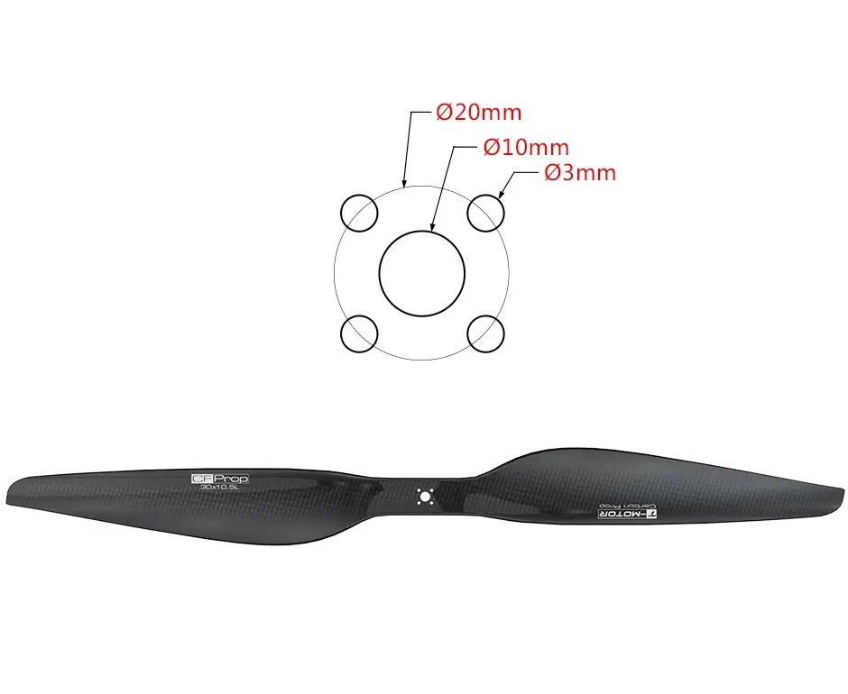 Carbon fiber Prop, G30*10.5 Prop-2PCS/PAIR - Image 4 of 4