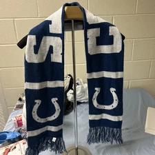 Indianapolis Colts Comfy Cold Weather Double-Sided Scarf With Frayed Edge 60”