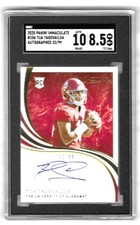 2020 Panini Immaculate RC Tua Tagovailoa Autograph SGC 10/8.5 #ed 52/99 On Card