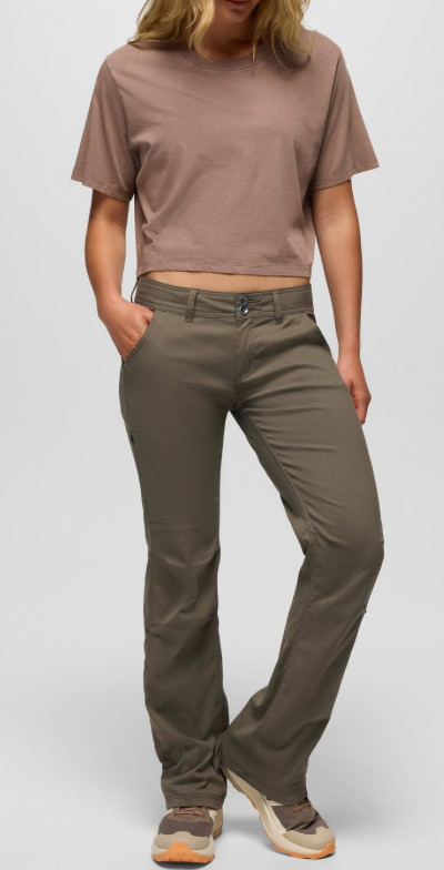 Prana Halle Pant Slate Green Stretch Nylon Convertible Roll-up UPF sz 12 reg wms View 2