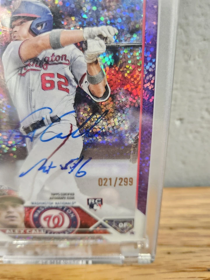 2023 Topps Chrome PURPLE SPECKLE REFRACTOR ROOKIE AUTO Alex Call 21/299 - Image 2 of 2