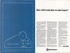 Bell System Vintage 2pg Print Ad 1983 Divestiture Phone Network Blue