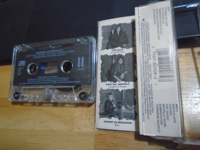 RARE OOP Savatage CASSETTE TAPE Gutter Ballet 1989 metal Chris Caffery metalium - Image 2 of 2