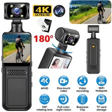 4K HD Pocket Action Camera 180° Rotation WiFi Vlog Camera Handheld Sports Cam DV