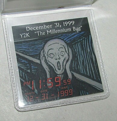 Lincoln Head US Copper Penny December 31, 1999 Y2K The Millennium Bug FREE S/H 