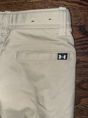 Boys Under Armour Beige Tan Performance Golf Pants Size Youth XS X-Small EUC - Picture 3 of 4