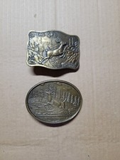 2 Running Deer Belt Buckles