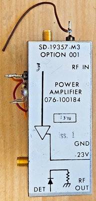 Harris 076-100184 RF Power Amplifier SD-19357-M3 Detector Output SMA(f) -23VDC