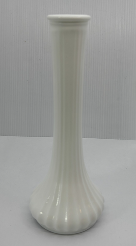 2 Stück Milchglas Knospenvasen Anchor Hocking Starburst & Hoosier Glas gerippt - Bild 11 von 18