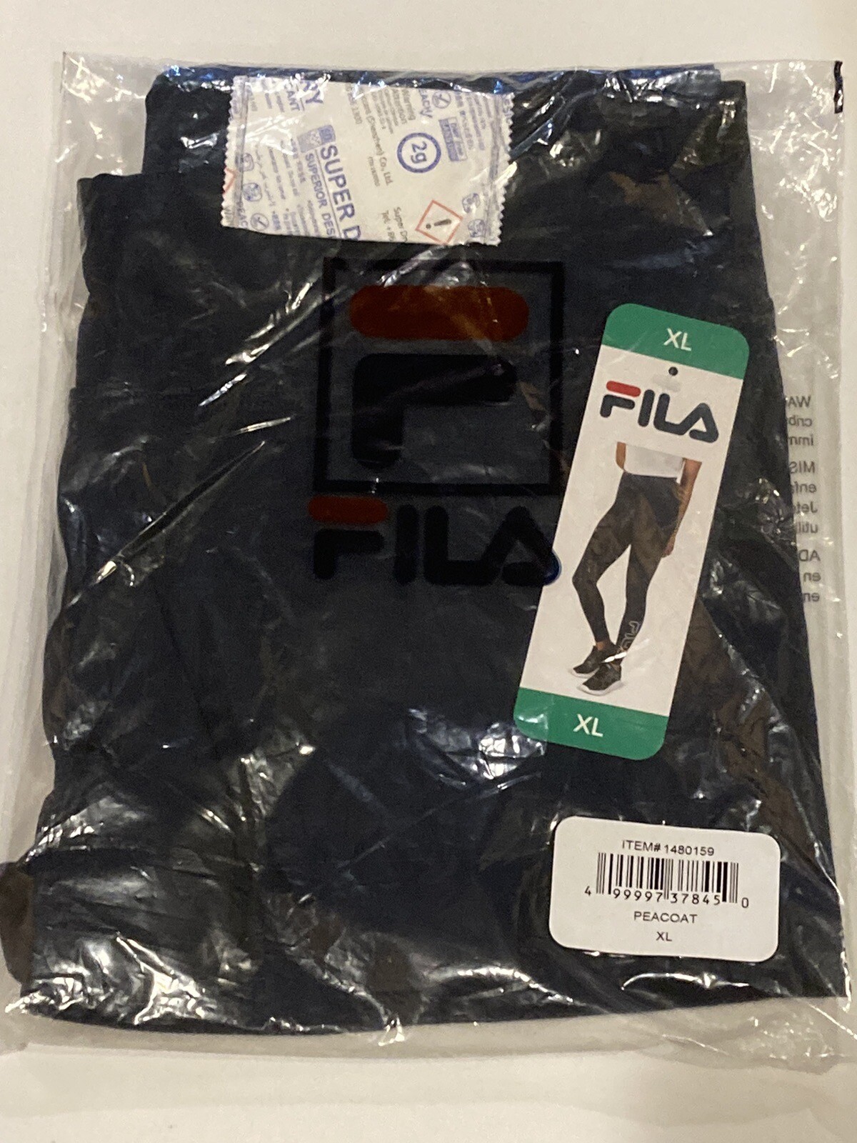 Leggings da donna da corsa Fila taglia XL logo blu cotone nuovi