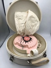 GE Portable Hair Dryer Pink & Carrying Case  Model HD11 (small Hole In Hose)