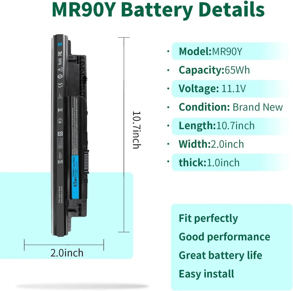 Batería 65Wh MR90Y para Dell Inspiron 17 5000 Series 15 3521 3543 3421 3542 3537 Foto 2 de 4