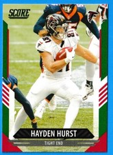 2021 Panini Score Football Green Hayden Hurst #193 Los Angeles Chargers