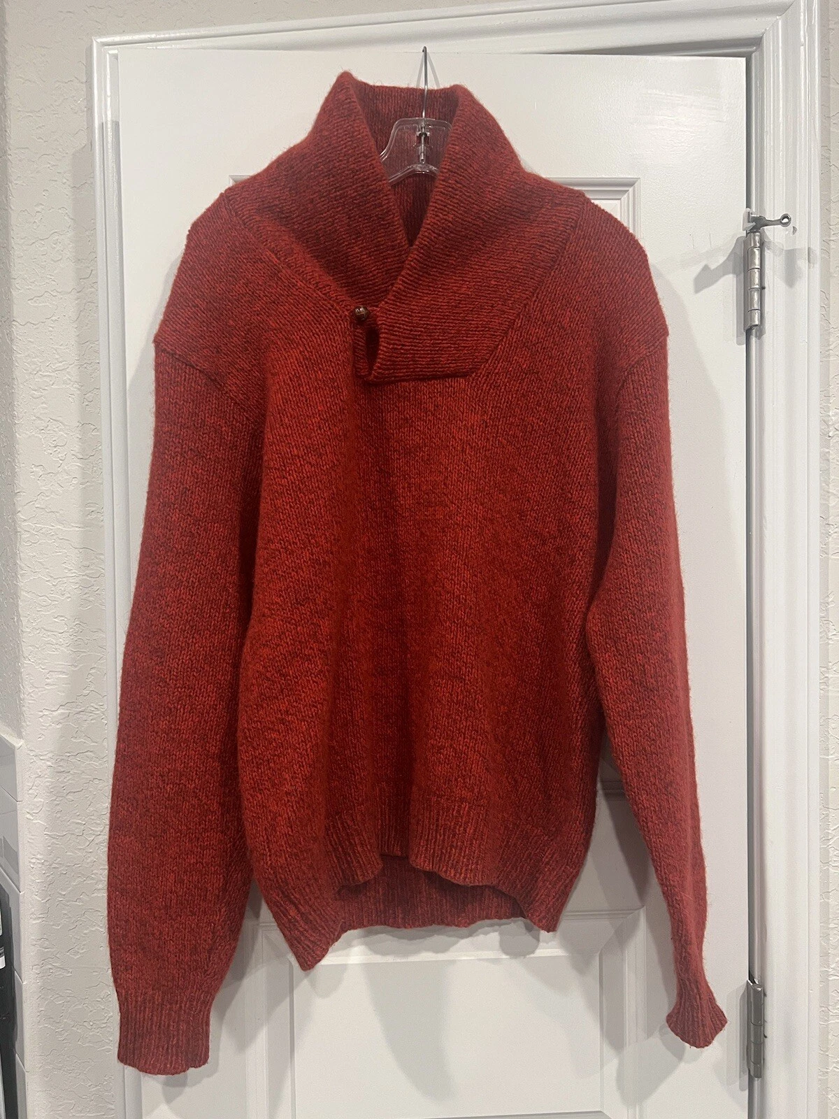 Vintage L.L. Bean Men’s Wool Sweater Pullover Red Size Medium
