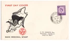 Isle of Man 1958 3d Deep Lilac FDC