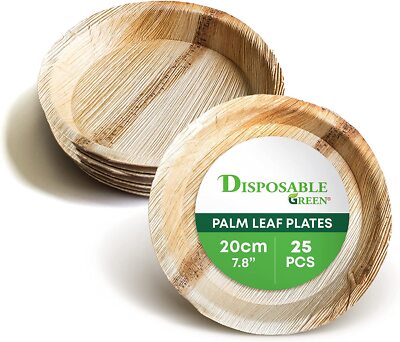 20 cm Areca Runde Palmblattteller Hochzeit Catering Party Biologisch abbaubare Platte