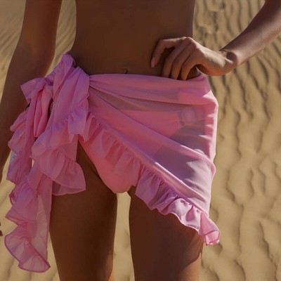 Sarong Cover Up Badeanzug Wickelrock Damen Bademode Kleid Bikini Beachwear
