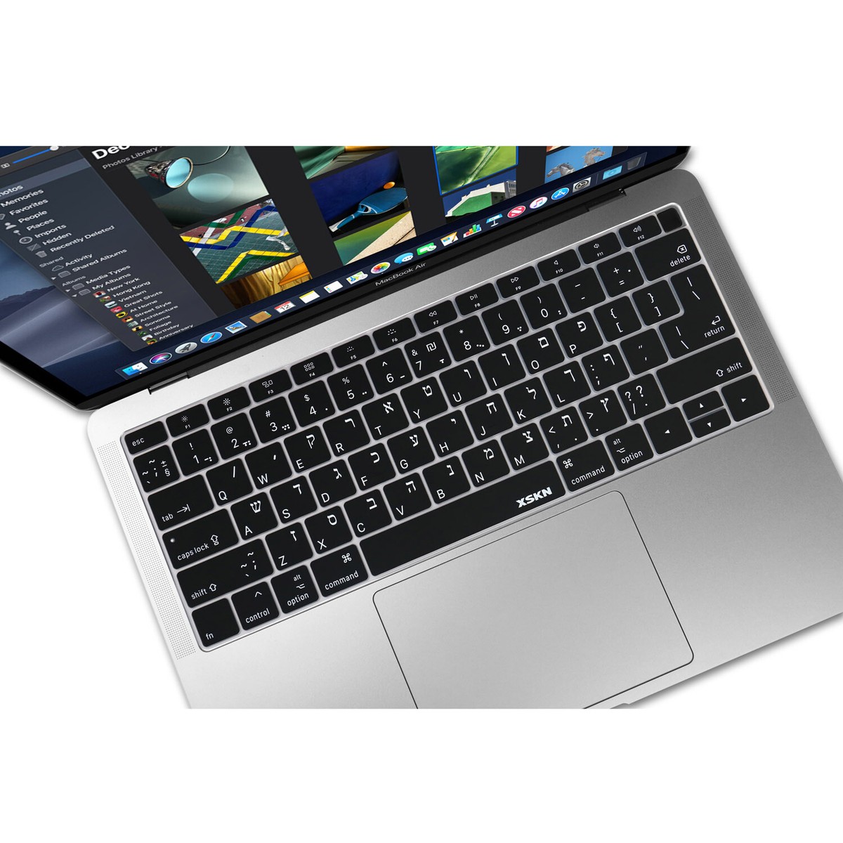 XSKN Hebrew Keyboard Cover Skin for 2018 Macbook Air 13.3 with 