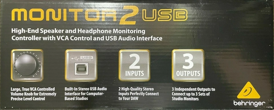 Behringer - MONITOR2USB - USB High-End Speaker and Headphone Monitoring - Image 2 of 4