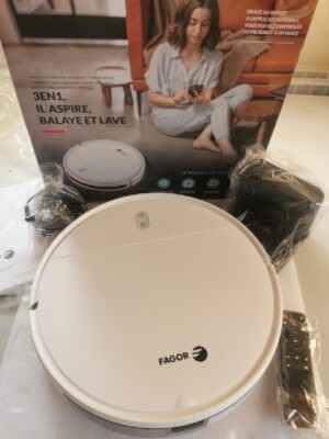 FAGOR FG028 Wifi Roboter-Staubsauger - 3 in 1: Kehrt, saugt und wäscht 