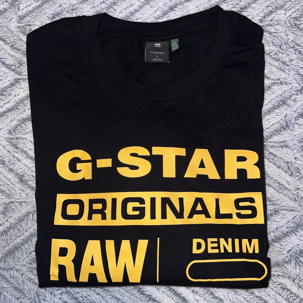 Black and yellow g star raw shirt sales