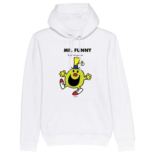Mr Men Pullover Hoodie Mr. Funny Organic Cotton Long Sleeve Kids Top Hoody - Picture 12 of 13