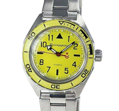 Vostok Komandirskie 650859 Watch Mechanical Automatic Yellow
