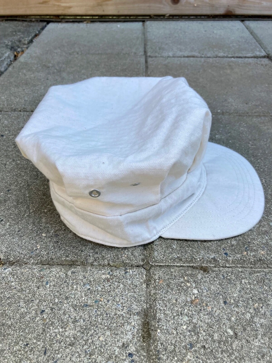 At Last & Co White Cotton Work Cap Size 7 1/4 Japan Hat