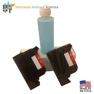 2 PIC-40 Ink Cartridges, 4oz Sealing Solution, and Postage Tape Bundle (8640)